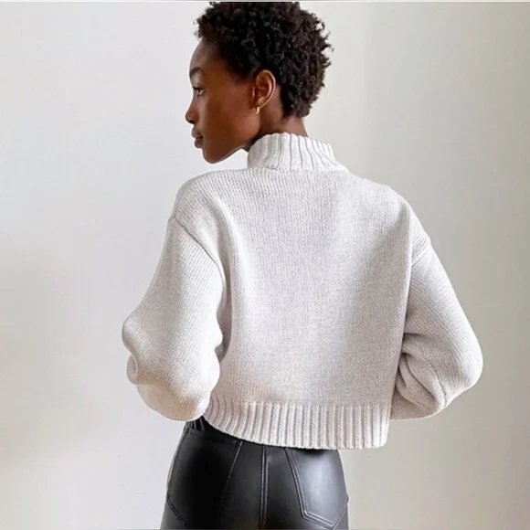 ARITZIA Wilfred Free Harper Sweater (Heinen) Merino Wool Turtleneck Sz XS - Picture 3 of 10